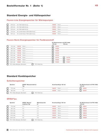 49 Bestellformular Nr. 1 (Seite 1) Standard Energie- und ...