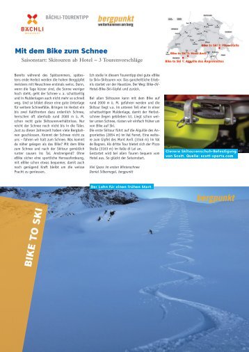 Tourentipp 10.2021 – Mit dem Bike zum Schnee