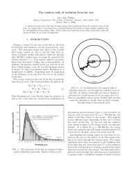 The random walk of radiation from the sun - College of Wooster