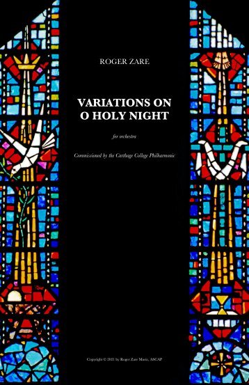 Zare - Variations on O Holy Night - 00 Full Score