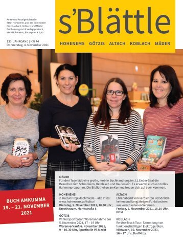 s'Blättle Nr. 44 - Do, 4. Novemberr 2021