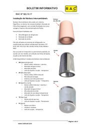 Como instalar filtros ou núcleos intercambiáveis