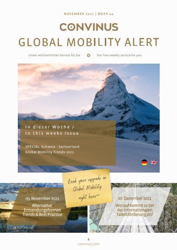 CONVINUS Global Mobility Alert Week 44