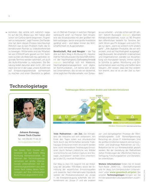 Green Tech Magazine | November 2021 | Klimaneutrales Unternehmen