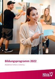 Bildungsprogramm 2022 - Akademie Schloss Liebenau
