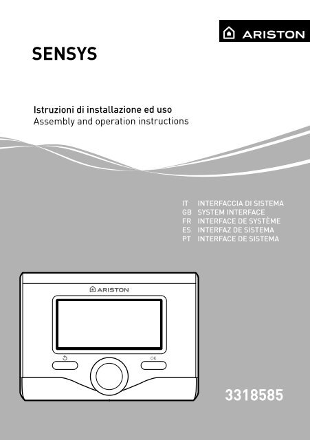 Sensys Manual - Ariston