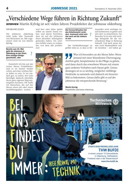 MesseMagazin jobmesse oldenburg 2021