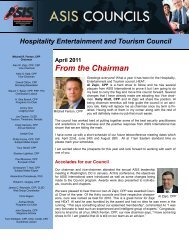 Hospitality Entertainment and Tourism Council - ASIS International