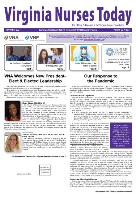 Virginia Nurses Today - November 2021