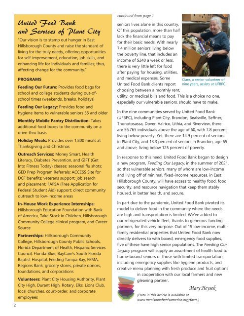United Food Bank Annual Report 2020-21 Press Copy