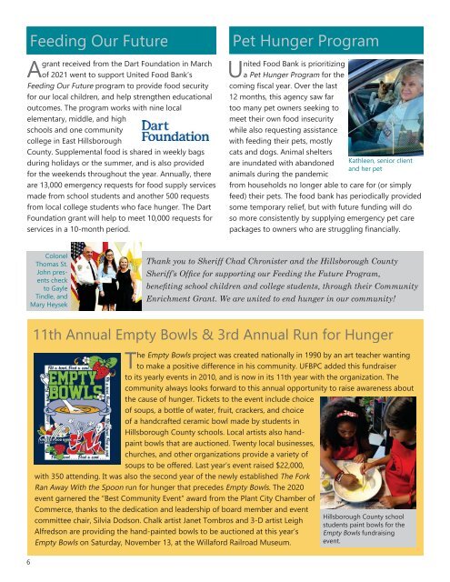 United Food Bank Annual Report 2020-21 Press Copy