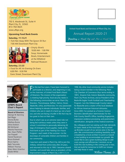 United Food Bank Annual Report 2020-21 Press Copy