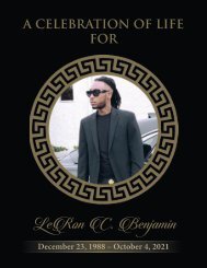 LaRon C Benjamin Funeral Programs Final Proof