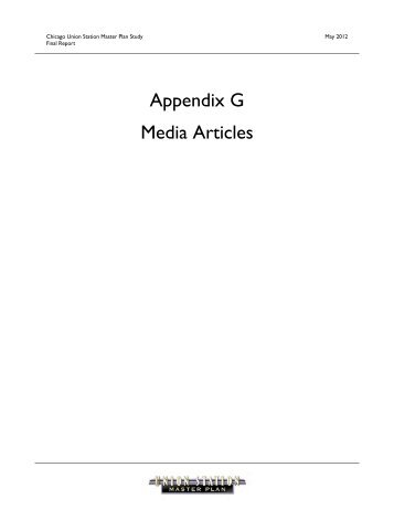 Appendix G-Media Articles.pdf - Chicago Union Station Master Plan