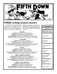 FWAA writing contest winners - Sportswriters.net