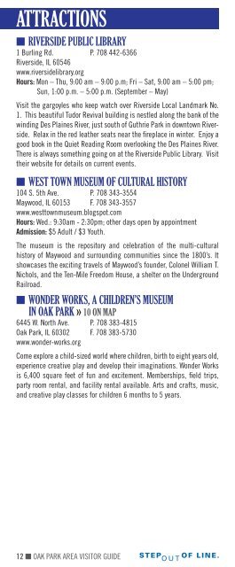 Visitor Guide - Oak Park Area Visitors Bureau