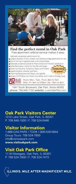 Visitor Guide - Oak Park Area Visitors Bureau