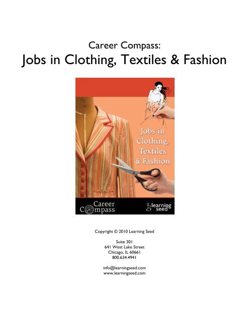 Jobs in Clothing, Textiles &amp; Fashion - Learning Seed
