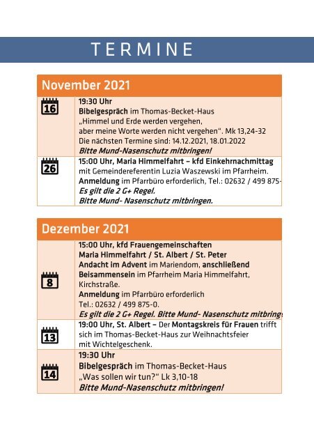 Pfarrbrief November+Dezember 2021