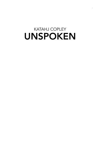 Unspoken Jan 2021