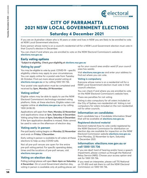 Parra News 9 November 2021