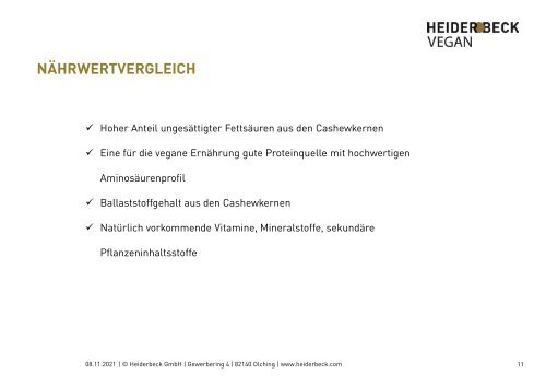 Präsentation Heiderbeck Vegan - New Roots