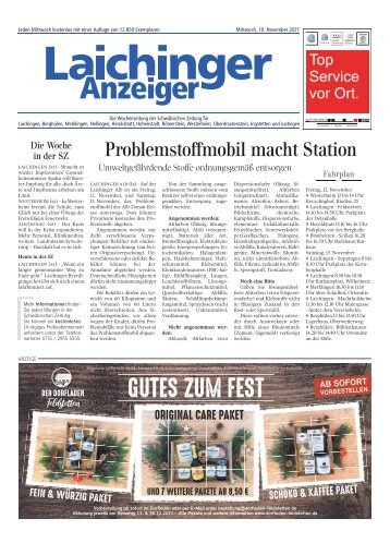 Laichinger Anzeiger 10.11.2021
