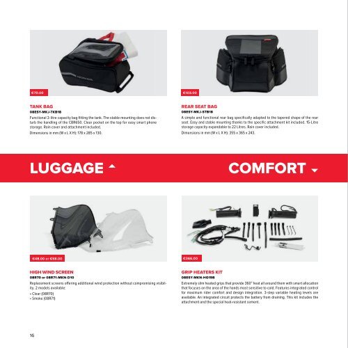 Honda 22YM Supersport Accessories Brochure