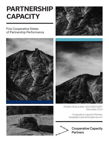 PARTNERSHIP CAPACITY: Five Cooperative States of Partnership Performance
