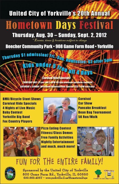 United City Of Yorkvilles 20th Annual Hometown Days