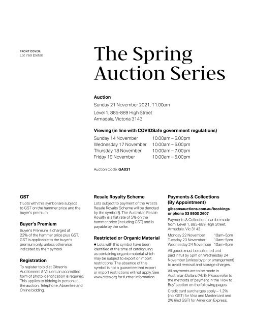 GA031 | The Spring Auction Series