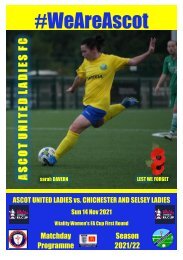 Ascot Ladies v Chichester and Selsey Ladies 141121