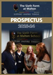 The Sixth Form at Malton - Prospectus