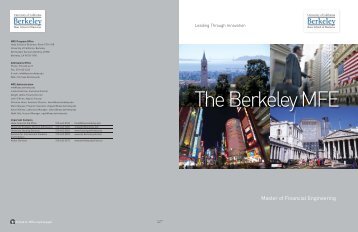 The Berkeley MFE - Master of Financial Engineering Program ...