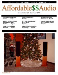 Issue Number 24: December 2007 - Affordable$$Audio
