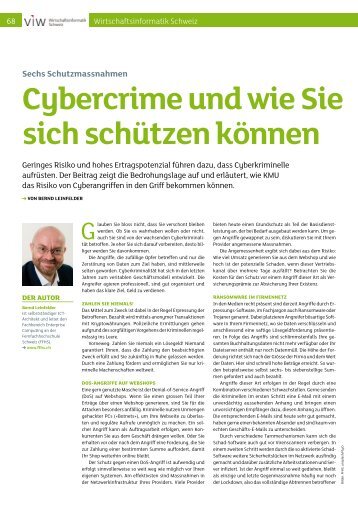 Cybercrime und wie Sie  sich schützen können - Bernd Leinfelder