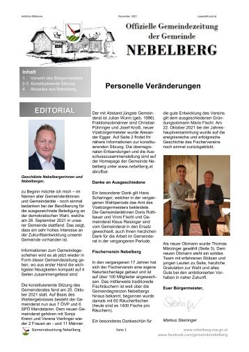 Gemeindezeitung November 2021