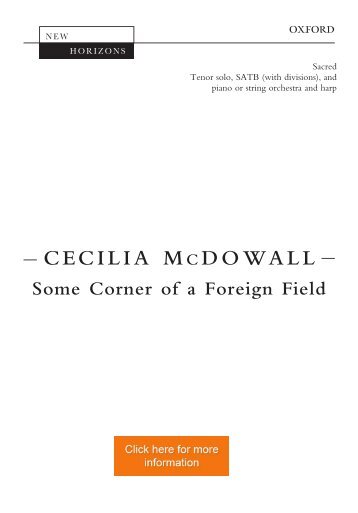 Cecilia McDowall Some corner of a foreign field