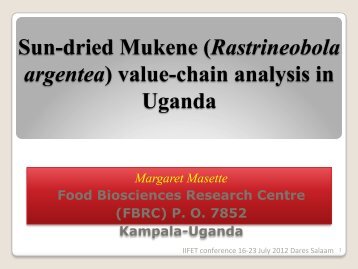 Sun-dried Mukene (Rastrineobola argentea) value-chain analysis in ...