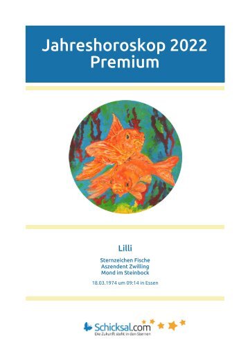 Jahreshoroskop 2022 Premium - Lilli