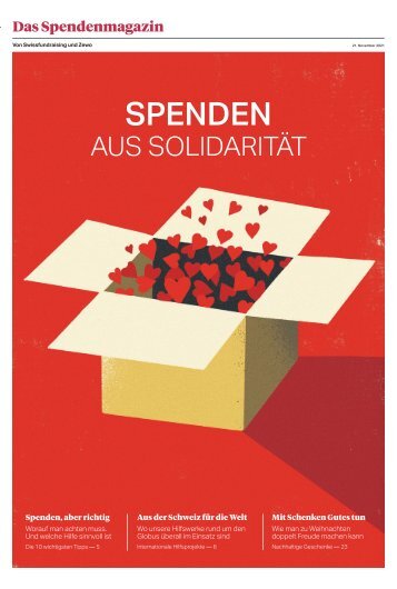 Spenden aus Solidarität – Das Spendenmagazin von Zewo und Swissfundraising.