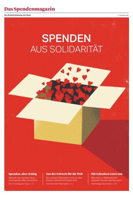 Spenden aus Solidarität – Das Spendenmagazin von Zewo und Swissfundraising.