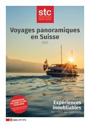 2022 Switzerland Travel Centre SBB Brochure French