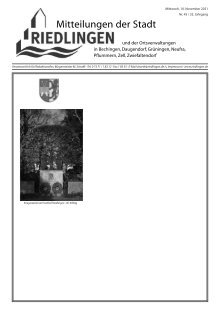 Amtliches Mitteilungsblatt Riedlingen 12.11.2021