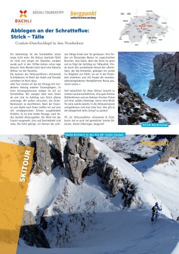 Tourentipp 11.2021 – Abbiegen an der Schrattenflue: Strick - Tälle