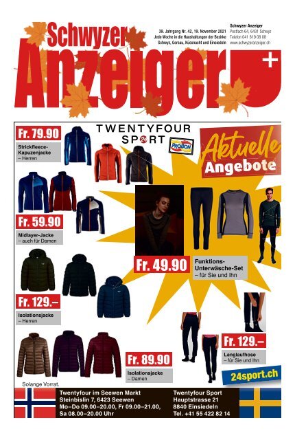 Schwyzer Anzeiger – Woche 46 – 19. November 2021
