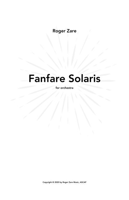 Zare - Fanfare Solaris 