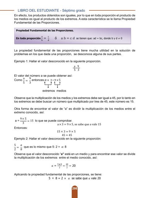 Libro del Estudiante Matemáticas 7mo