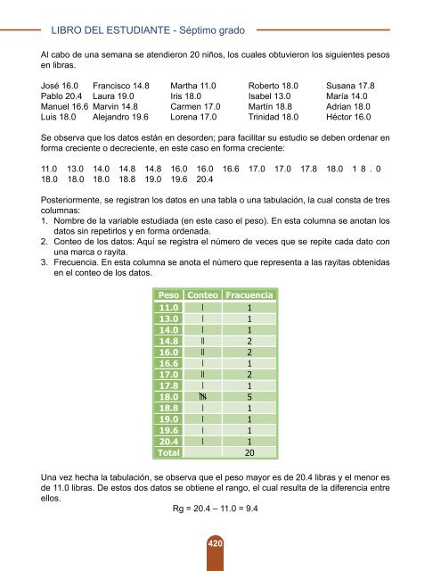 Libro del Estudiante Matemáticas 7mo