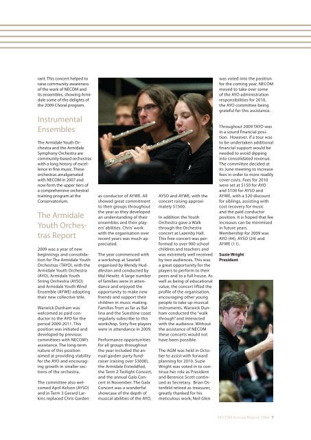 Annual Report 2009 - New England Conservatorium of Music ...